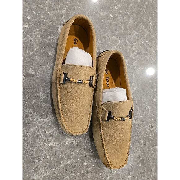 Go Tour Driving Moccasins - Suade-Women's 7.5 -8 VERY ROOMY (Some Damage) - Picture 1 of 5